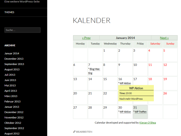 WordPress Calendar Plugin - Dein Kalender für WordPress