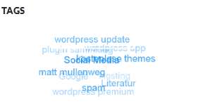 3d tag cloud frontend