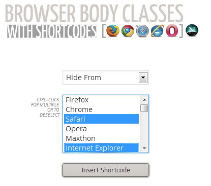 browser body classes shortcode