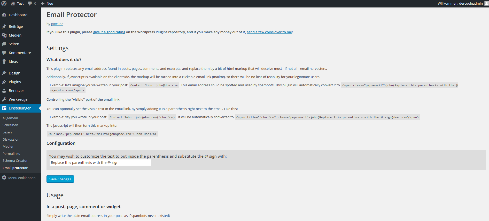 So schützt du deine Email-Adresse in WordPress | pressengers