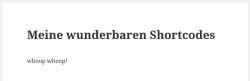 Shortcodes für WordPress erstellen | pressengers