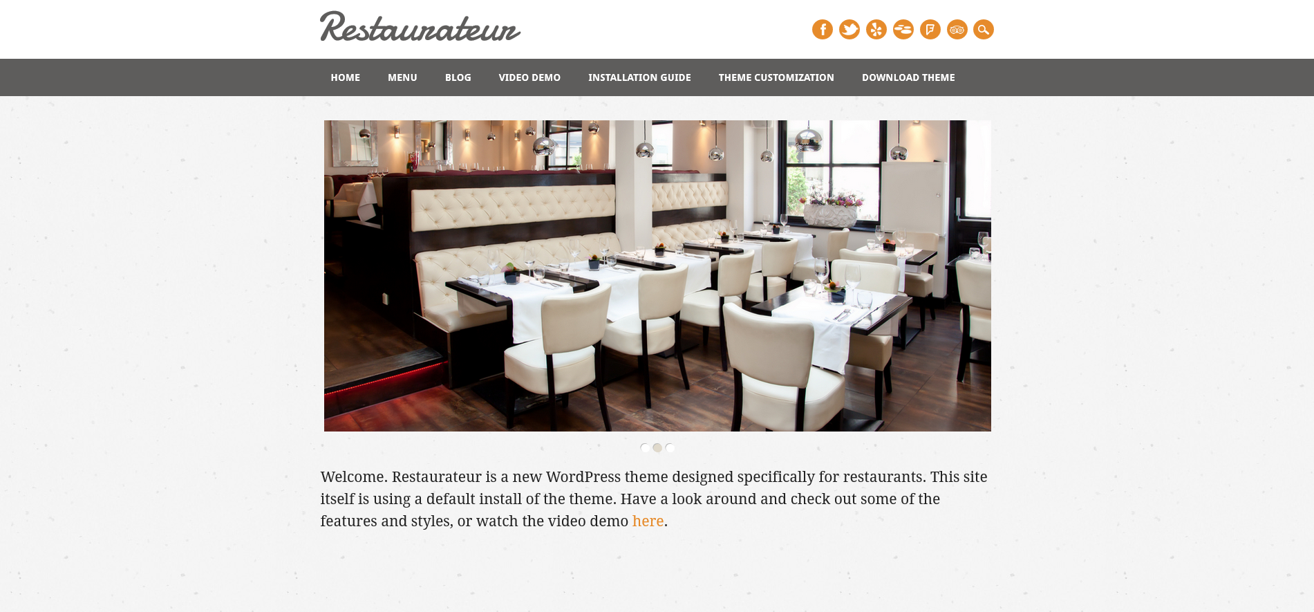 WordPress Theme Restaurateur