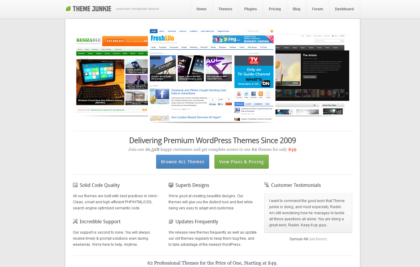WordPress Themes auf Themejunkie