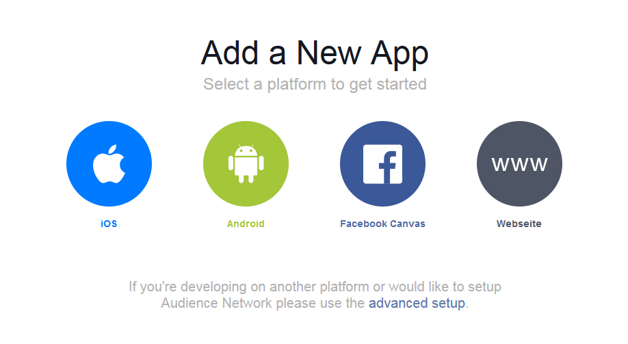 Facebook App erstellen
