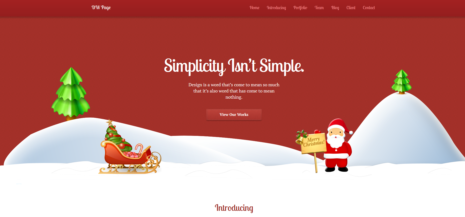 WordPress Theme DW Page Christmas