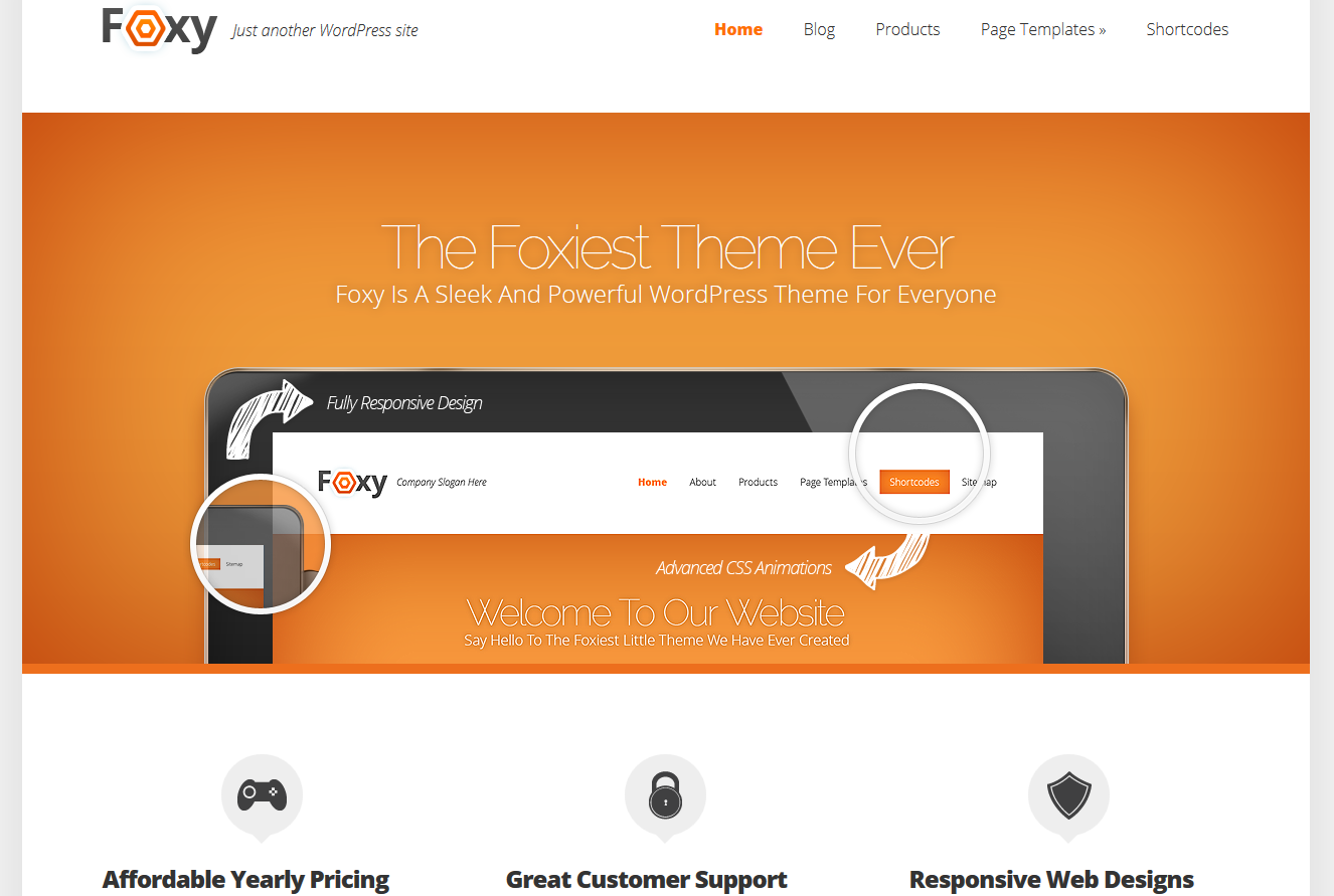 WordPress Theme Foxy
