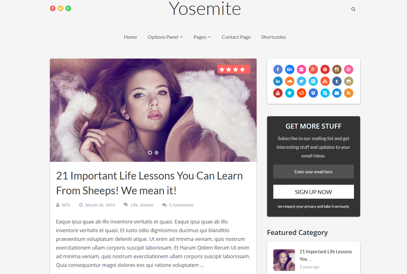 WordPress Theme Yosemite