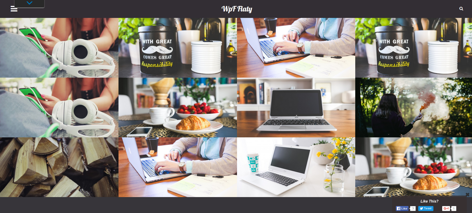 WordPress Theme WpF Flaty