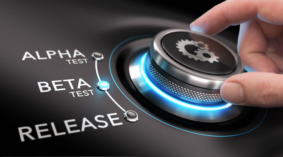 Hand am Tuner für Alpha-Beta-Release