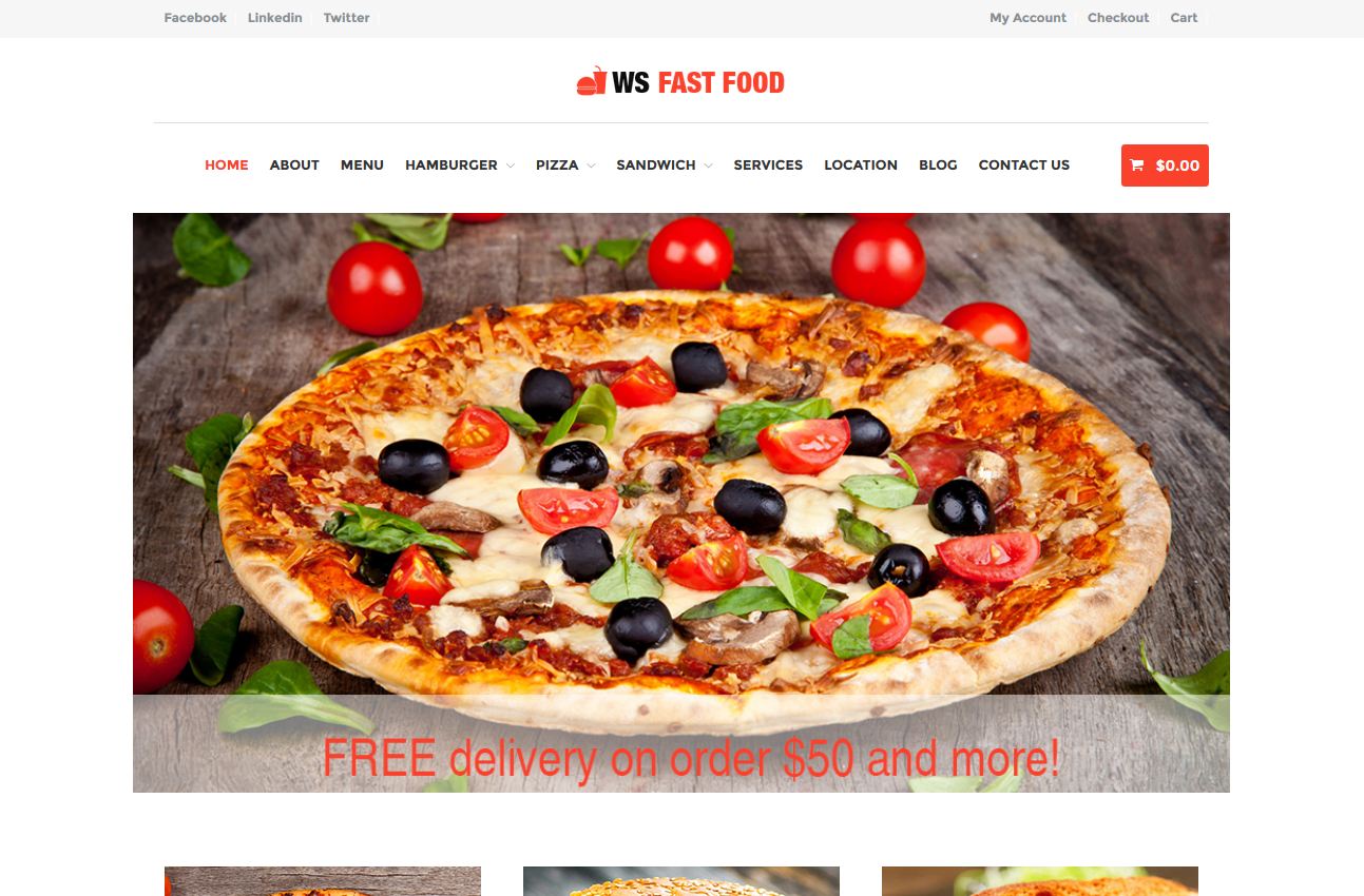 WordPress Theme WS Fast Food von WooSkins