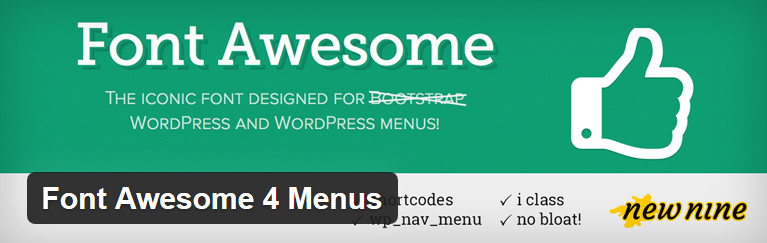 WordPress Plugin Font Awesome 4 Menus