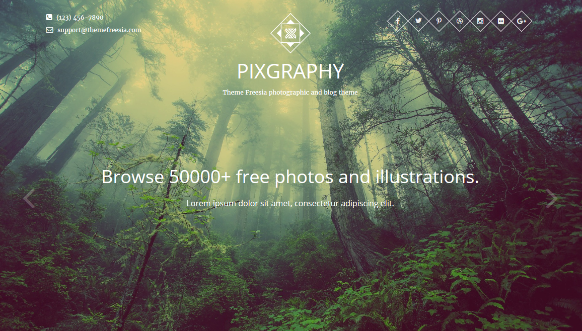 WordPress Theme Pixgraphy